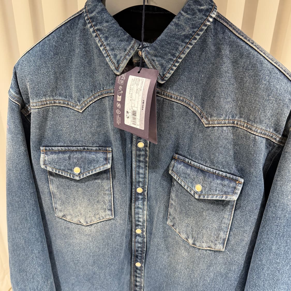 (S+/S) / 프라다 투 포켓 삼각로고 데님 패딩 자켓 상품이미지2