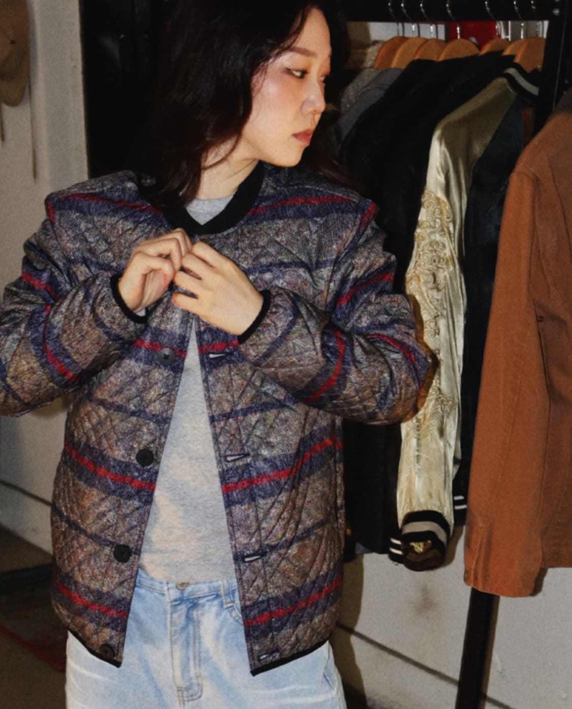 리바이스 퀼팅 자켓 m 상품이미지1