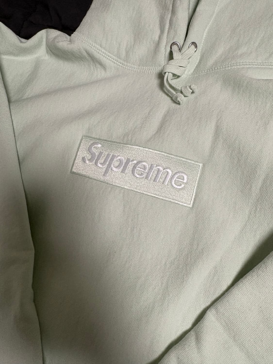 [새상품/ L] 슈프림 박스로고 후드 스웨트셔츠 라이트 그린 - 23FW 상품이미지2