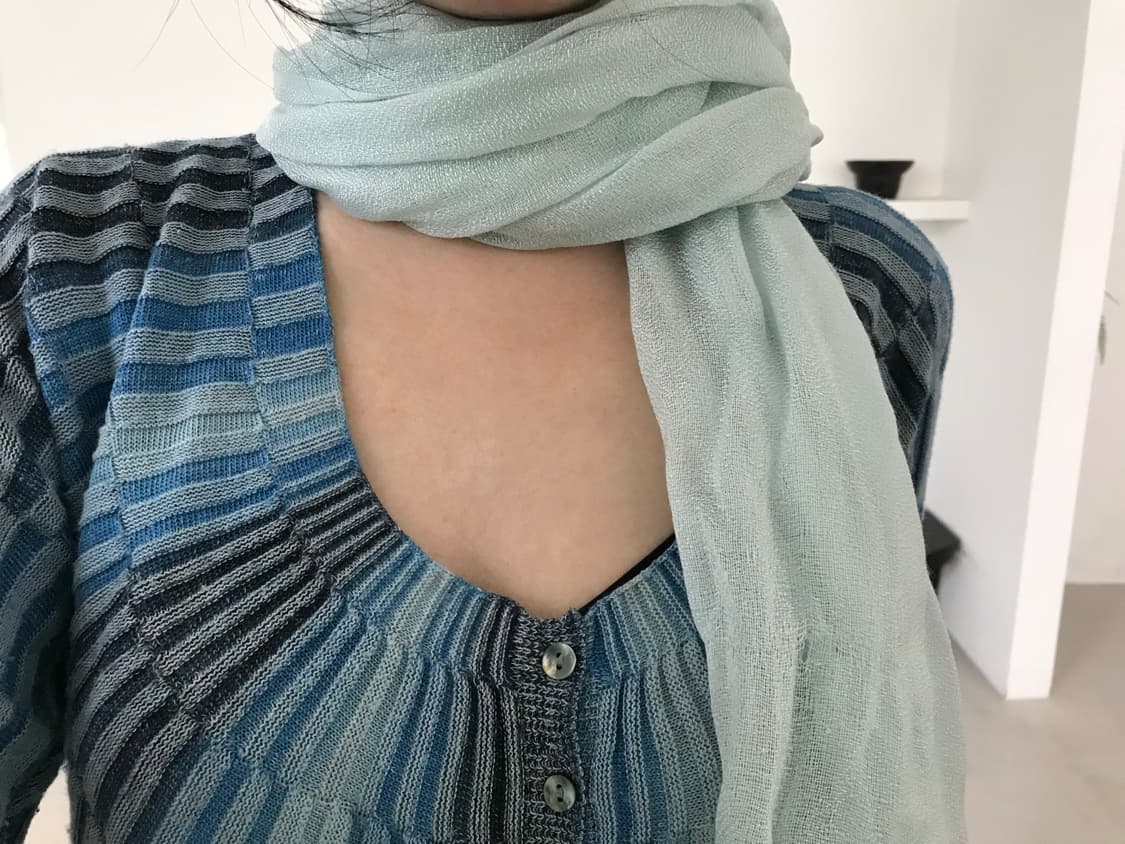 vintage sky-blue muffler 상품이미지6