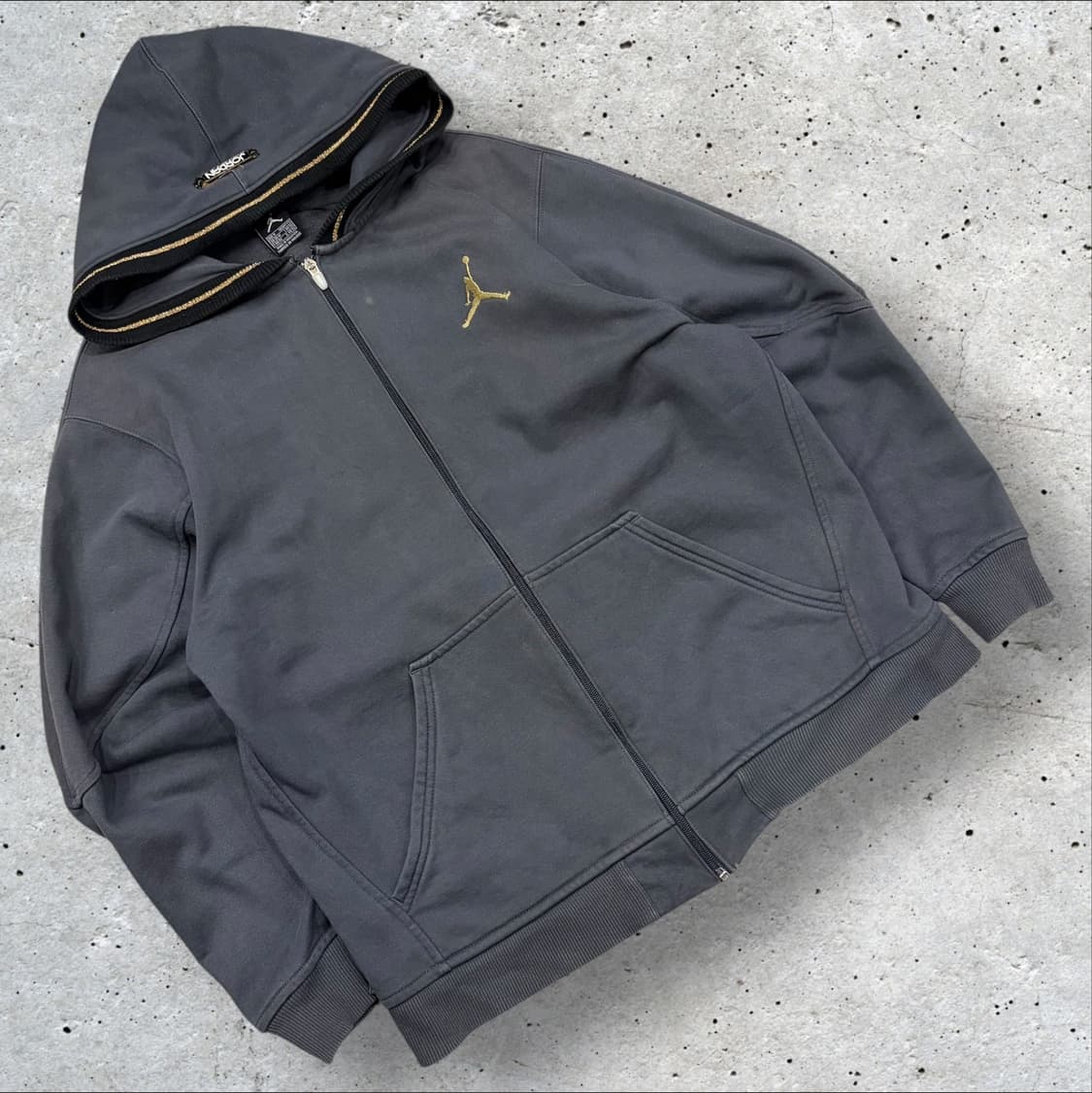 [M] 조던 23 빅로고 후드집업 그레이 B450 상품이미지2