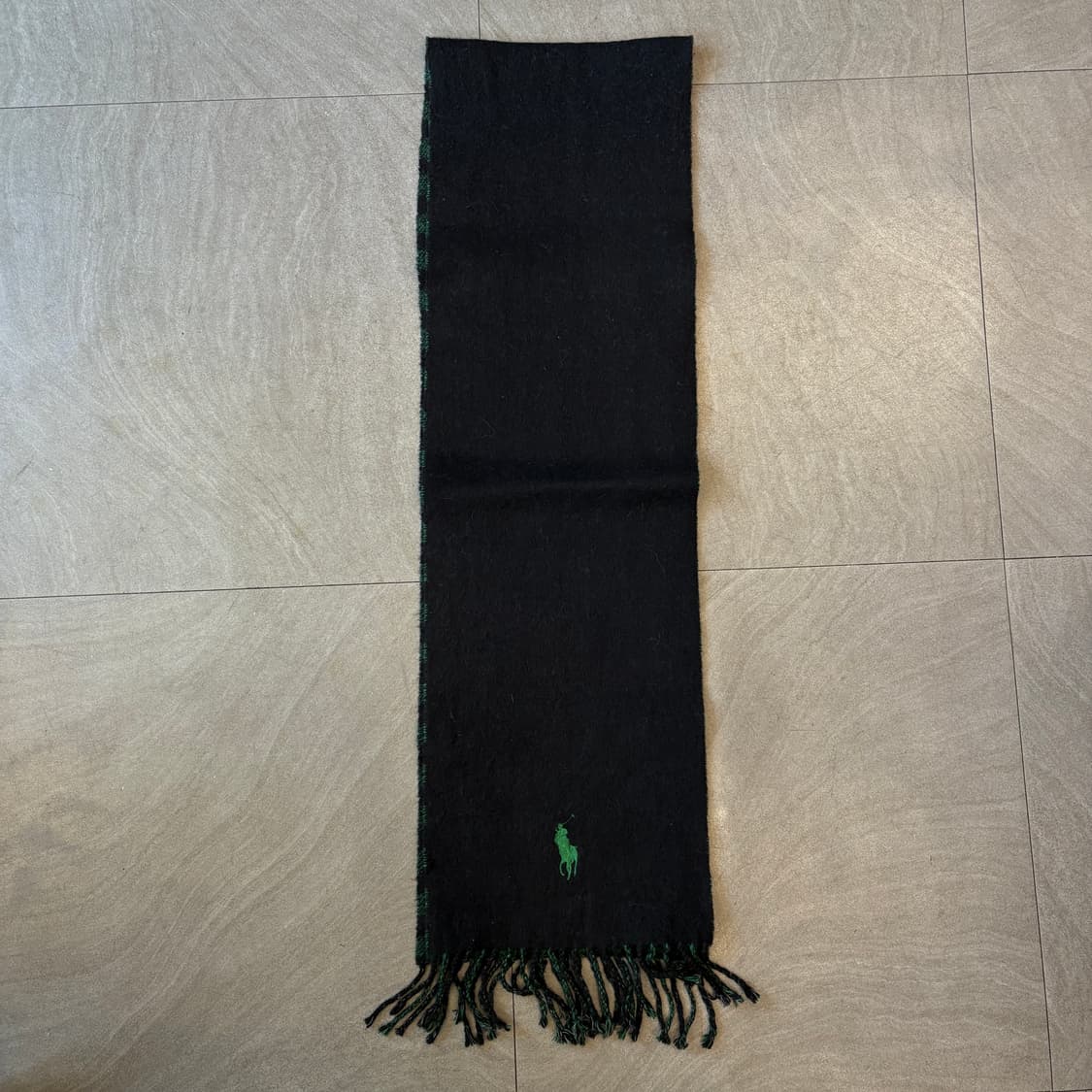 폴로 이태리 생산 정품 양면 램스 울 머플러 목도리 상품이미지3