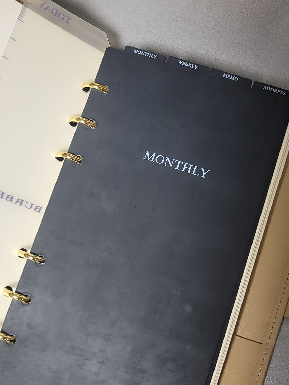 버버리 6공 다이어리 아젠다 a6 애쉬포드 로로마 파일로팩스 빈티지 상품이미지5