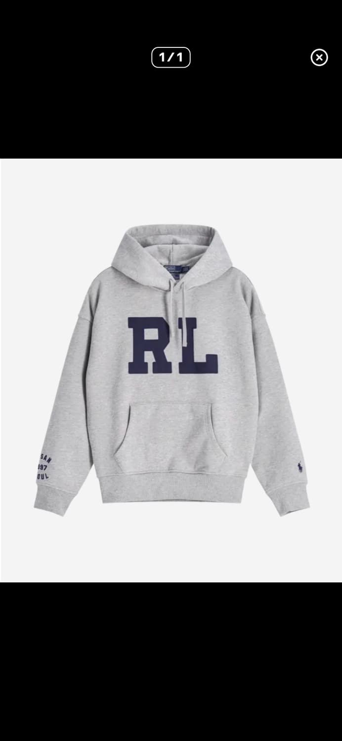 카시나 x 폴로 랄프 로렌 헤비 WT 플리스 그레이 XL사이즈 상품이미지1