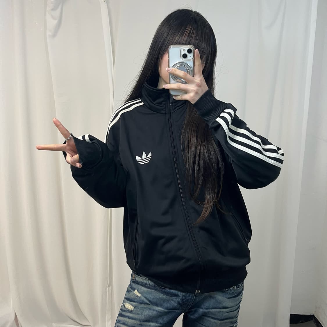 Adidas black old Firebird jersey 상품이미지2