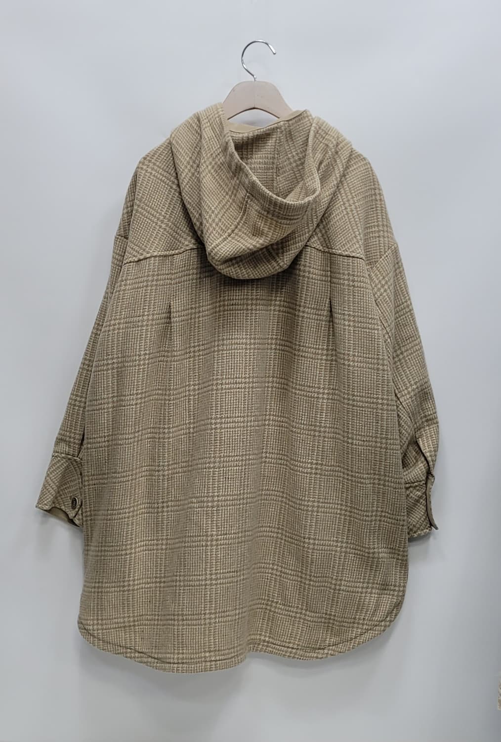 써스데이아일랜드 오버핏 셔츠형 울 후드 아우터 / 여 S (85-160) 상품이미지2