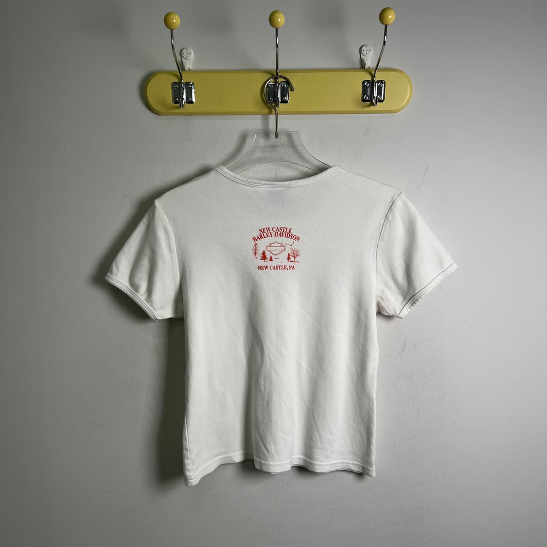 할리데이비슨 큐빅 로고 화이트 반팔 티셔츠 XL 상품이미지2