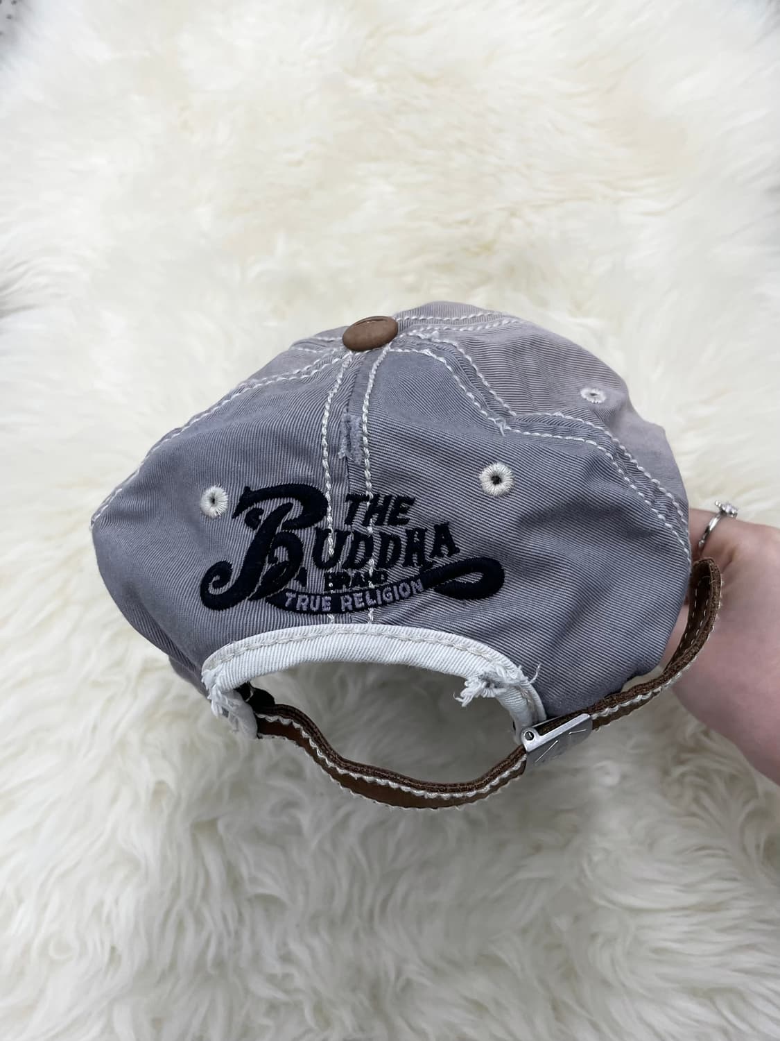 트루릴리전 워시드 스티치 로고 캡 상품이미지7