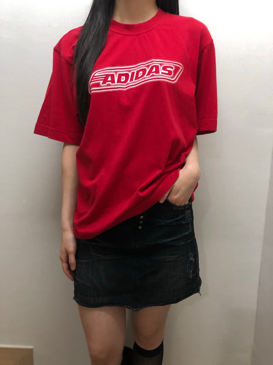 빈티지 아디다스 레드 티셔츠 상품이미지6