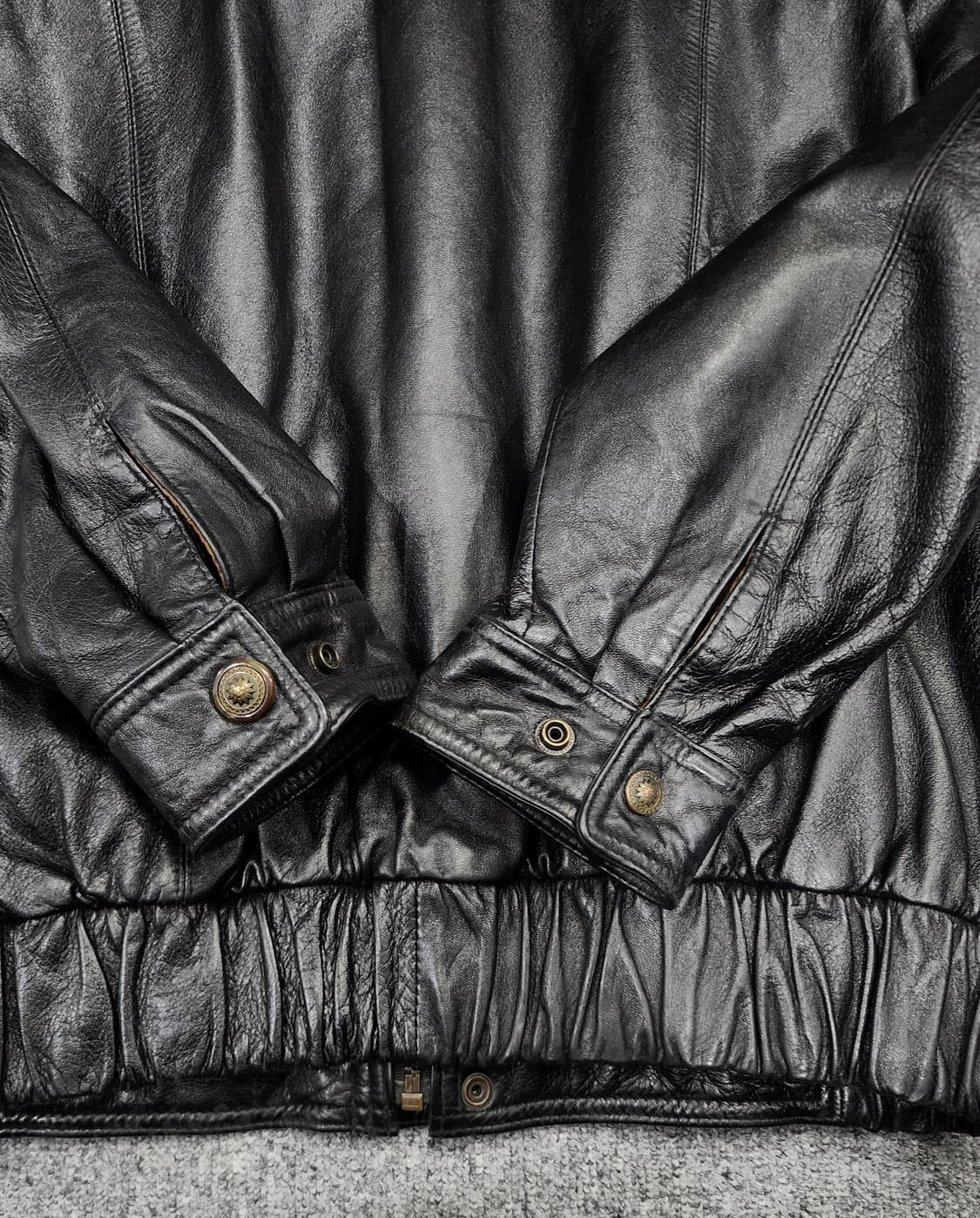 빈티지 양가죽 램스킨 집업 봄버 가죽자켓 레더자켓 105 상품이미지6