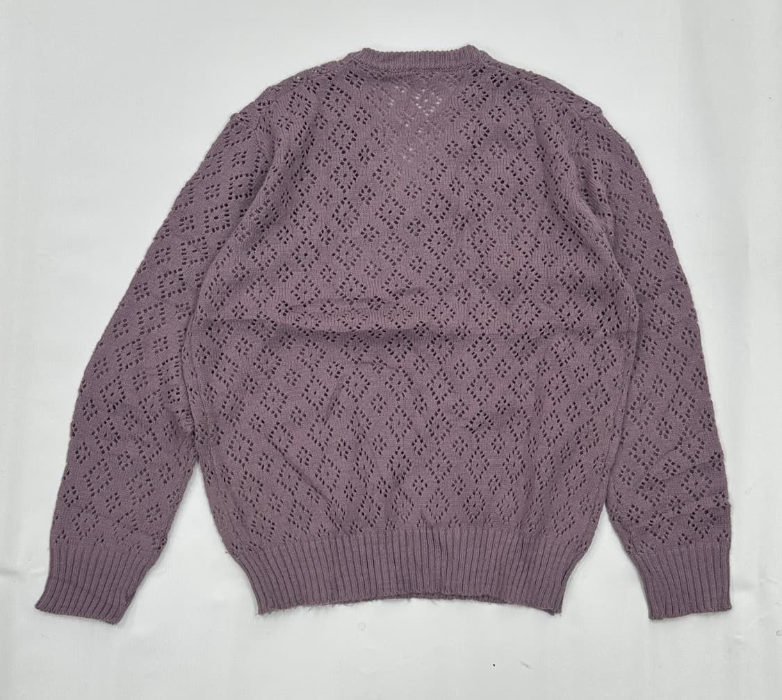 🍇하구미의 퍼플 펀칭 그런지 니트🍇 에스닉 히피 브이넥 보헤미안 갸루 상품이미지4