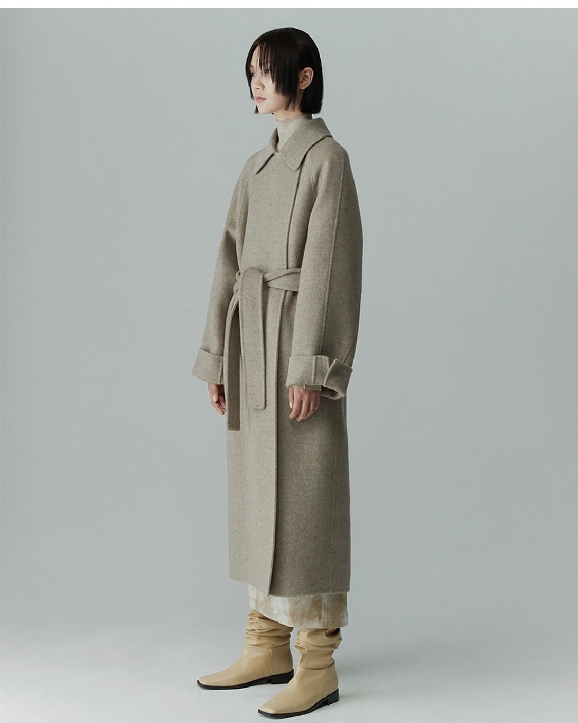 리이 RE RHEE 핸드메이드 울 블렌드 코트 상품이미지3