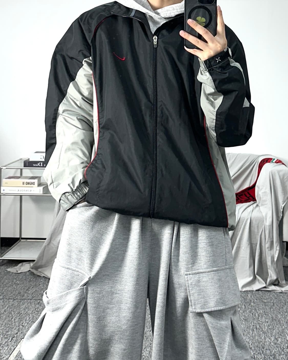 나이키 00s 블랙 그레이 바람막이 2XL 상품이미지3