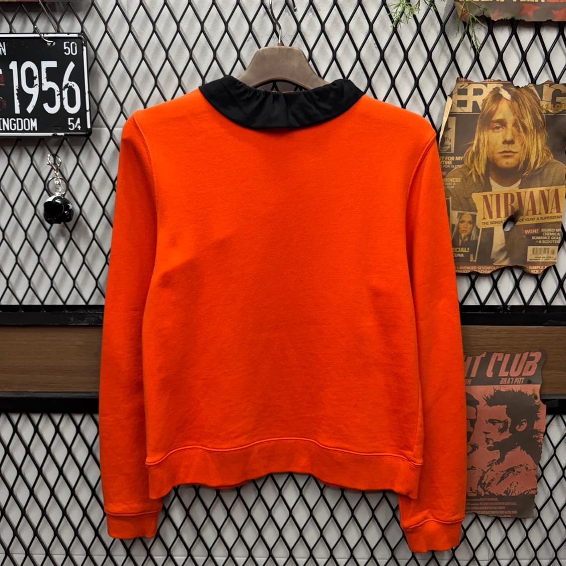 겐조 X H&M 맨투맨 전면 정글 타이거 로고 포인트 오렌지 상품이미지2