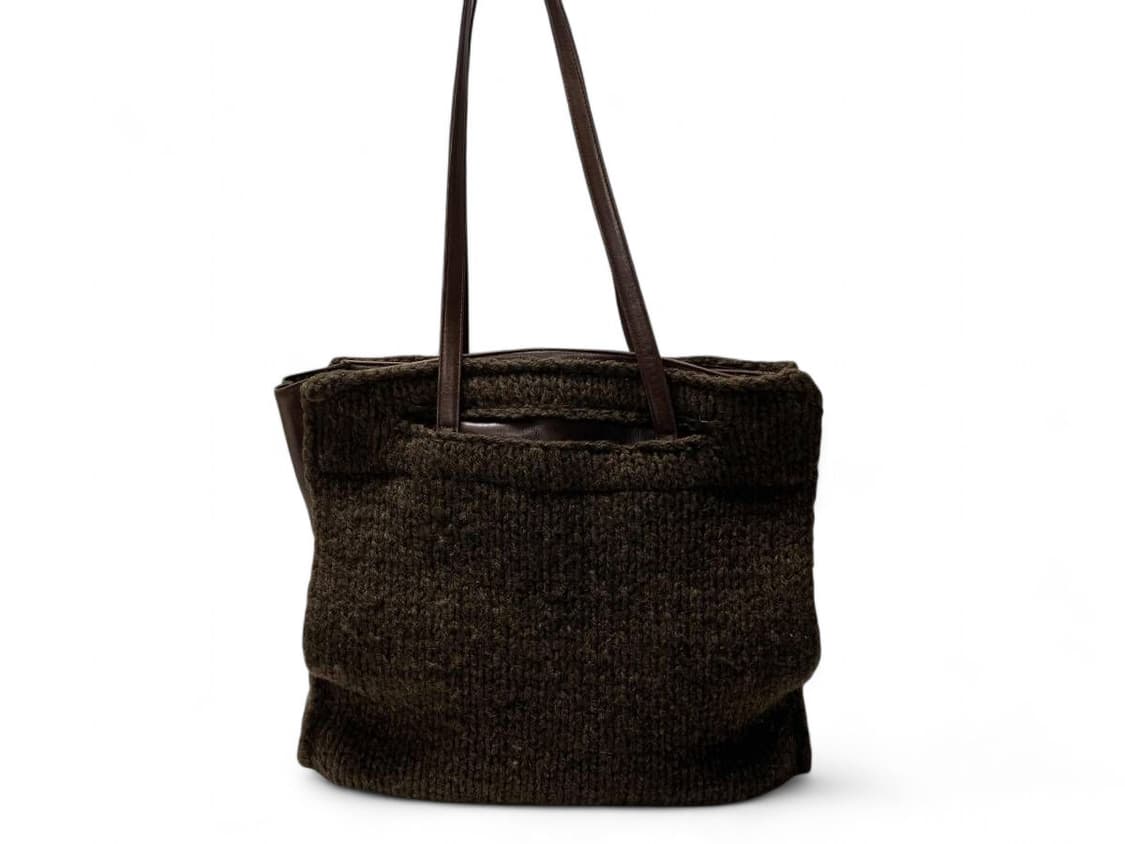 드리스 반노튼 니트 레더 레이어드 숄더백 상품이미지1