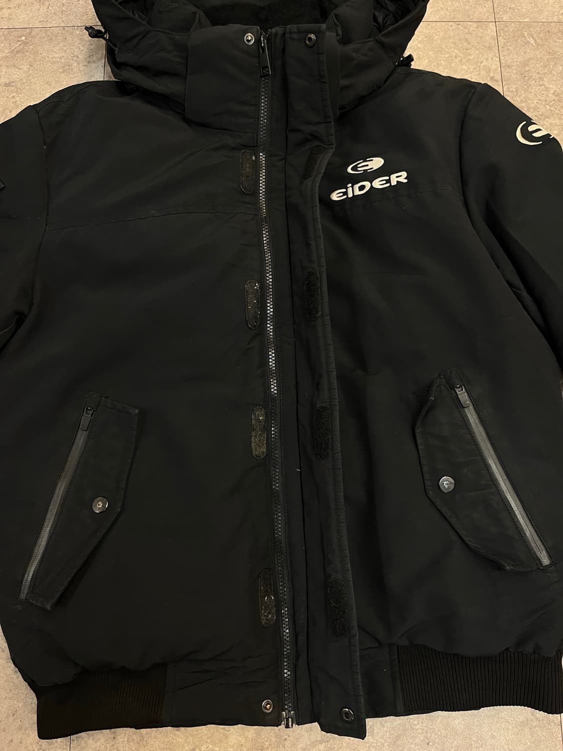 아이더 덕다운 후드 패딩 자켓 블랙 L #csz2592 상품이미지6