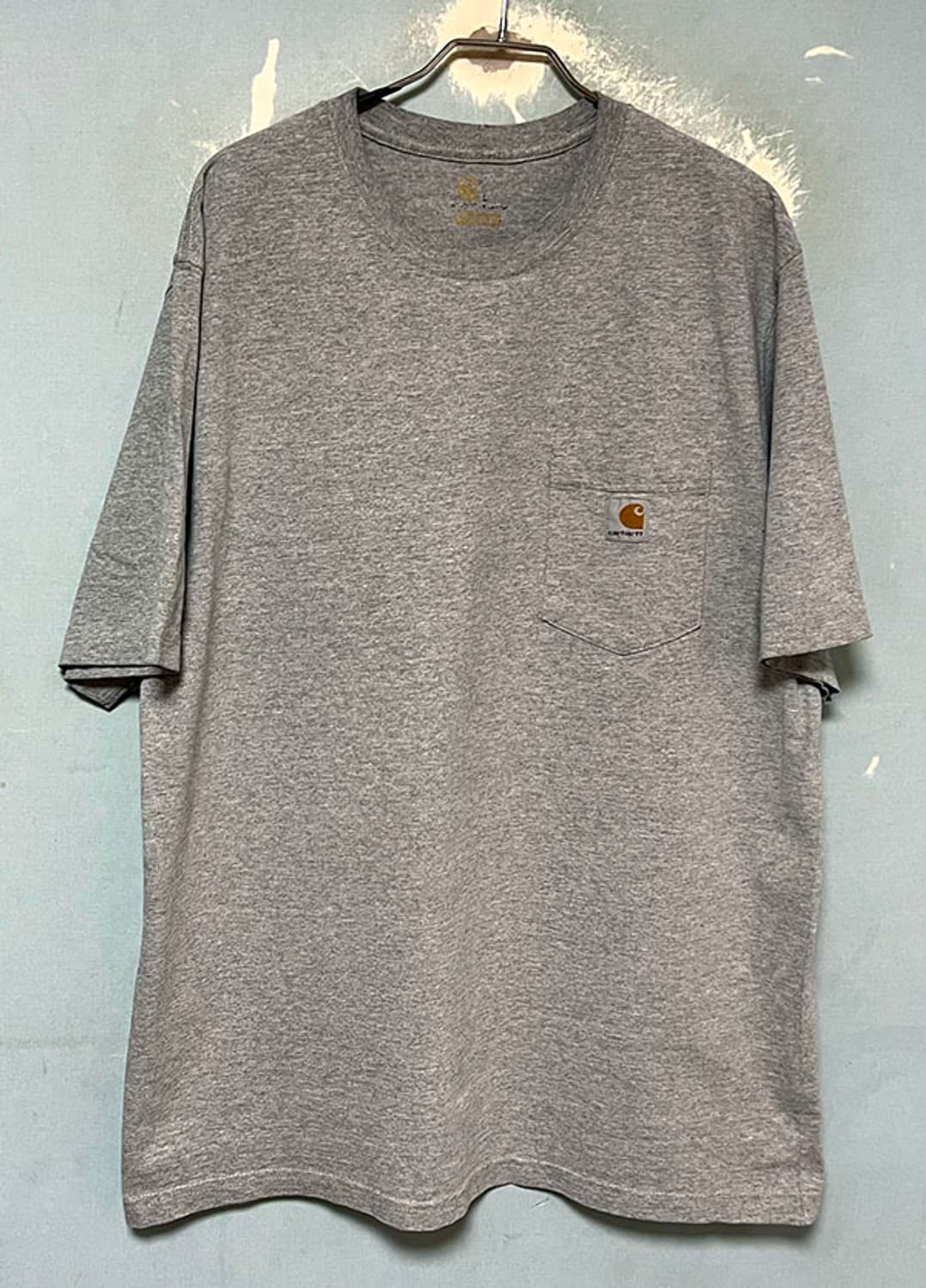 칼하트 K87 남자 포켓 반팔티 라운드넥 캐주얼 그레이 XL 105 상품이미지1