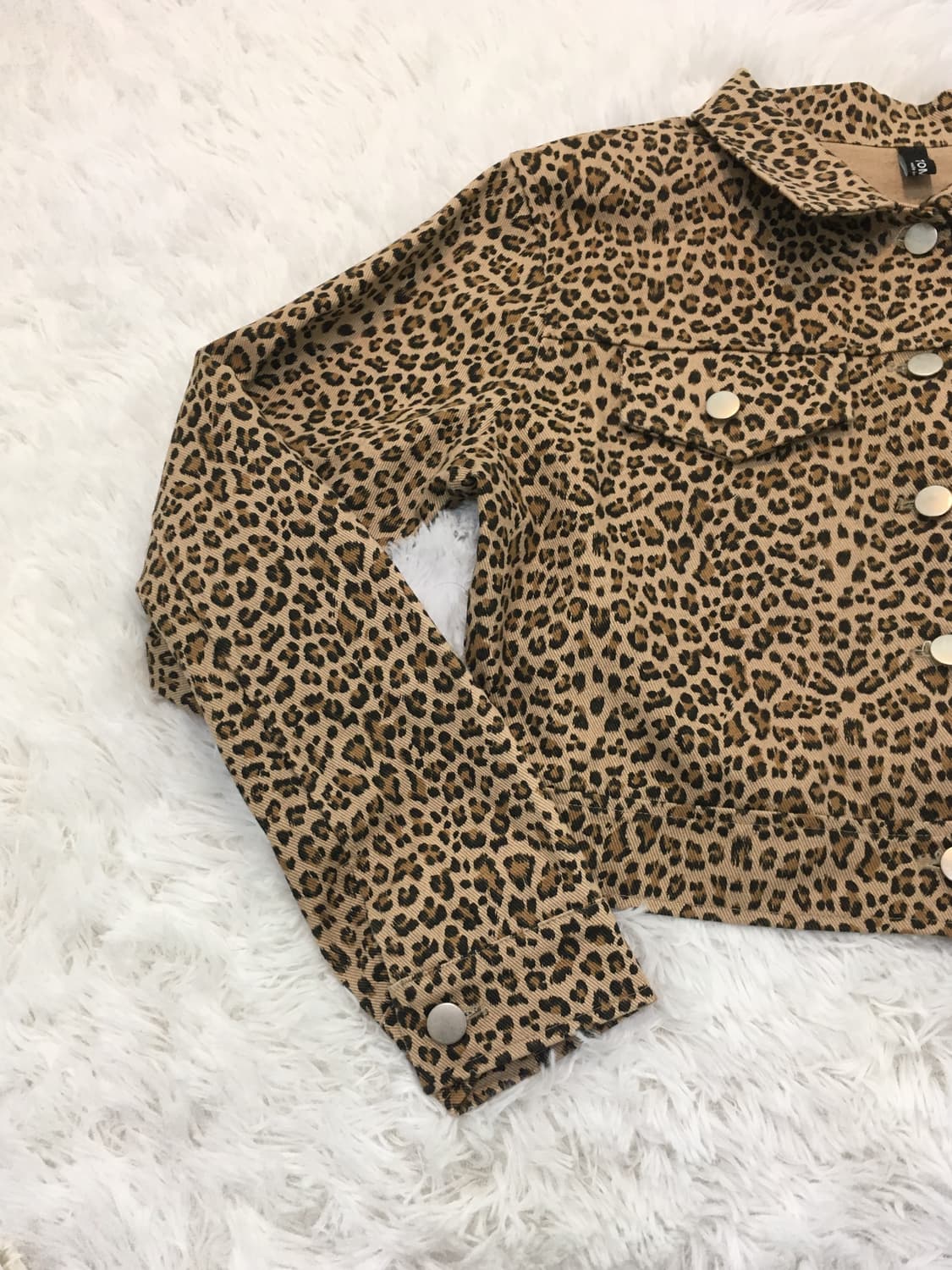 빈티지 브라운 호피 크롭 자켓 y2k 스트릿 갸루 펑키 일본빈티지689 상품이미지3