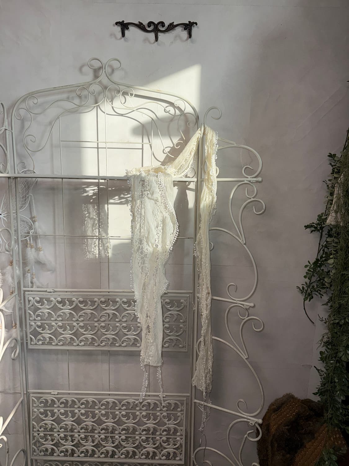 Ivory grunge floral lace scarf  상품이미지1