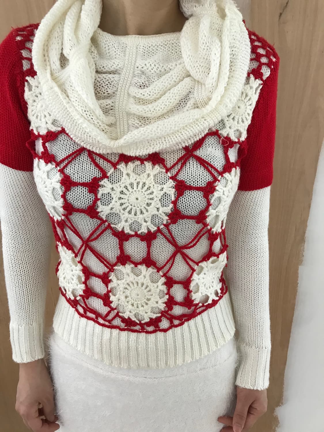 vintage crochet knit 상품이미지3