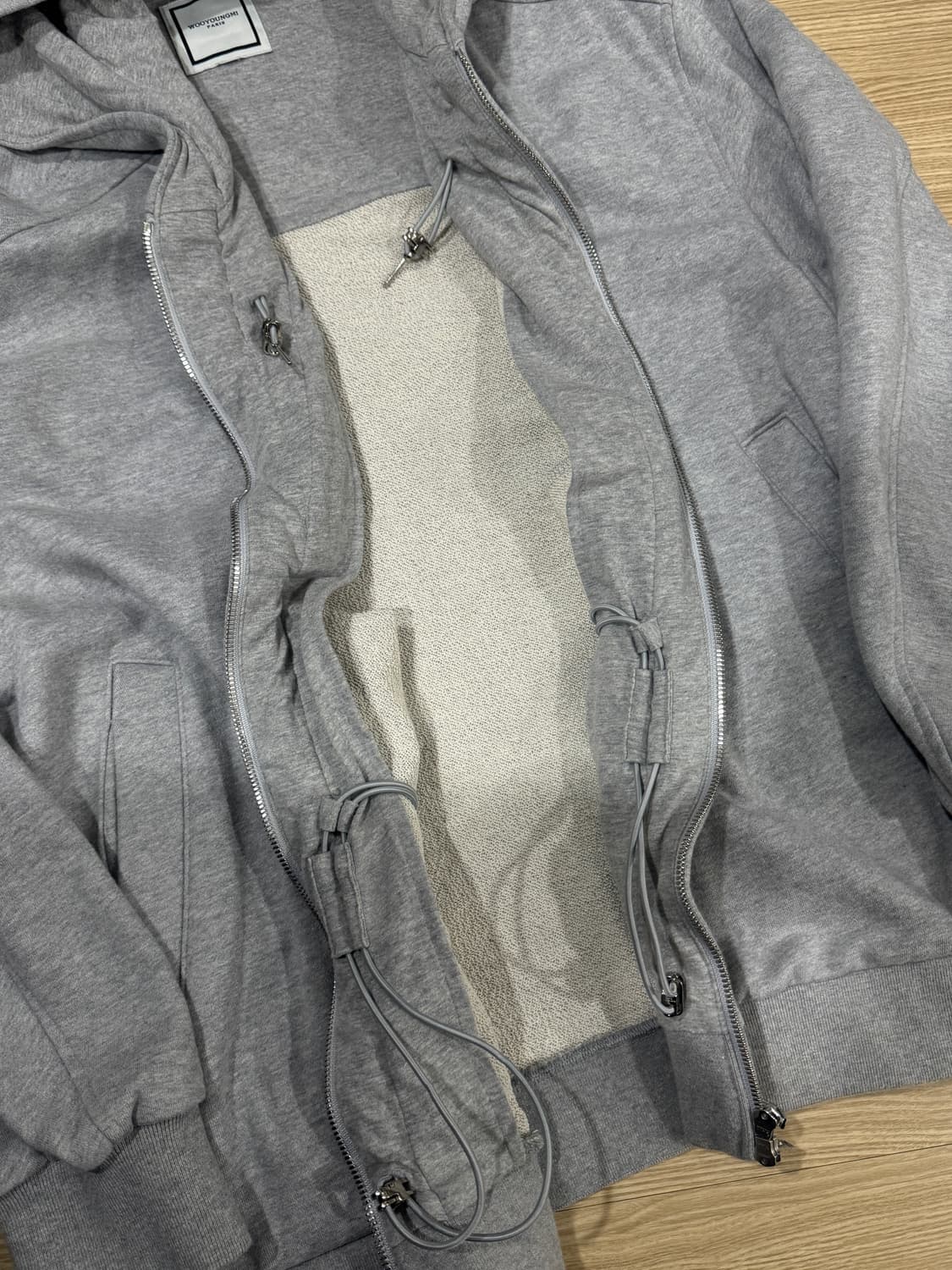 우영미 24SS 스트링 후드집업 그레이 상품이미지3