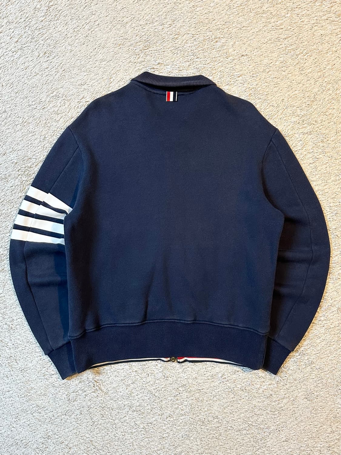 톰브라운 투웨이 사선완장 봄버 블루종 자켓 네이비 상품이미지5