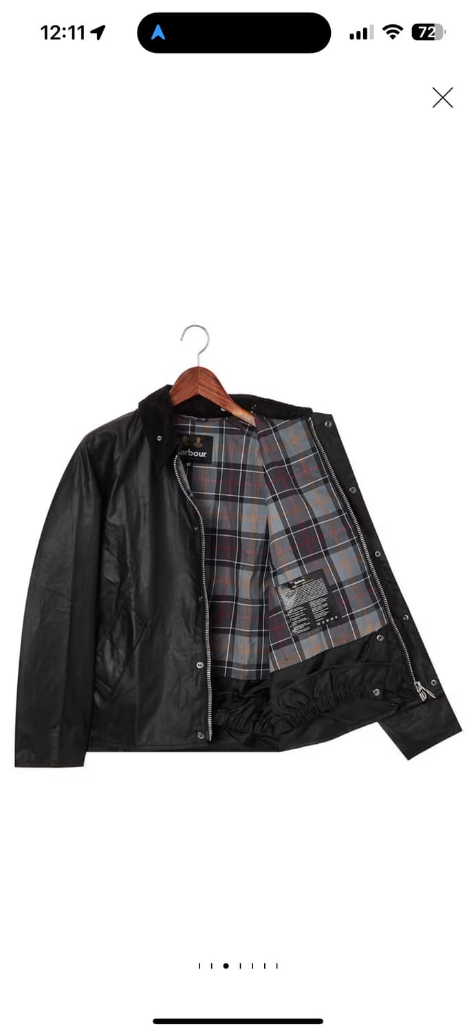 바버 23FW 블랙 OS Transport 왁스 자켓 038사이즈 상품이미지3