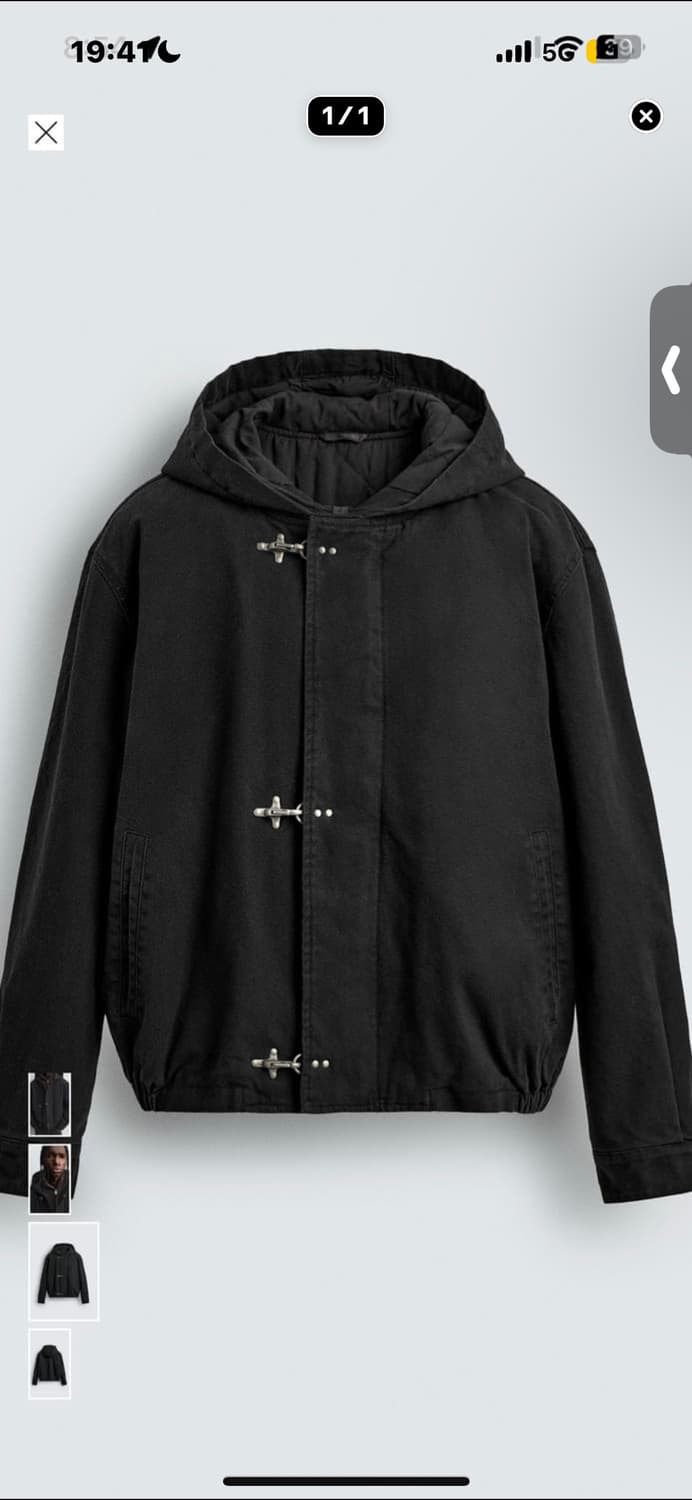 구매!!) 자라 토글 버튼 후드 점퍼 상품이미지1