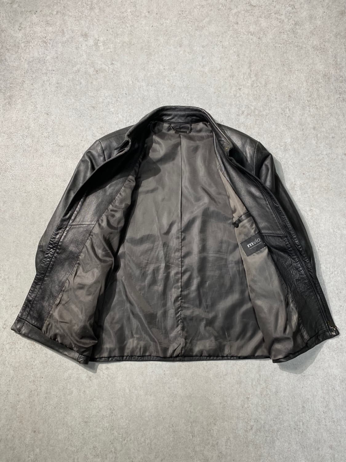 [M] 90s Vintage 빈티지 양가죽 블랙 싱글 레더자켓 상품이미지5