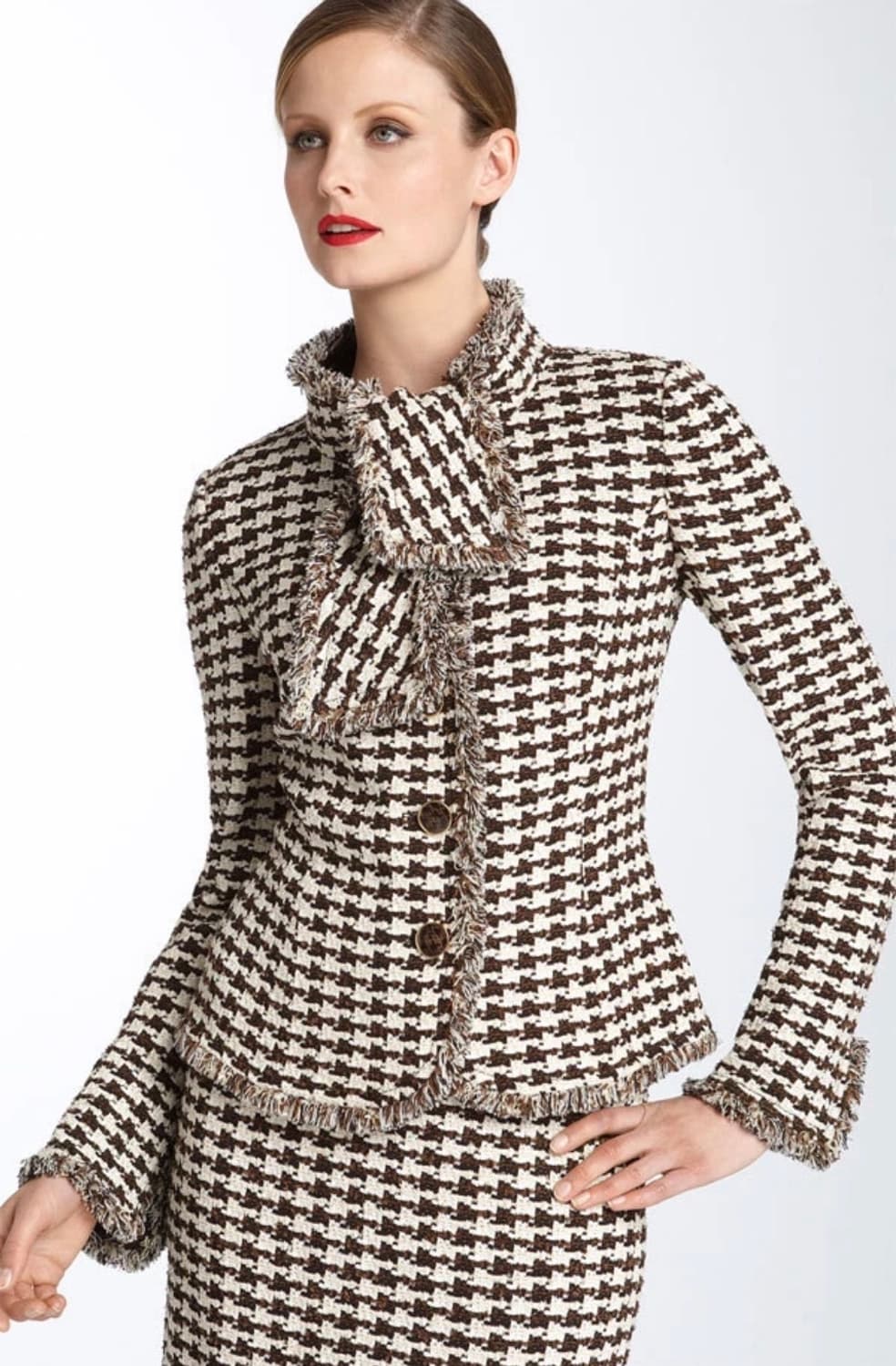 세인트 존 컬렉션 하운즈투스 트위드 자켓 · 미국제 상품이미지9