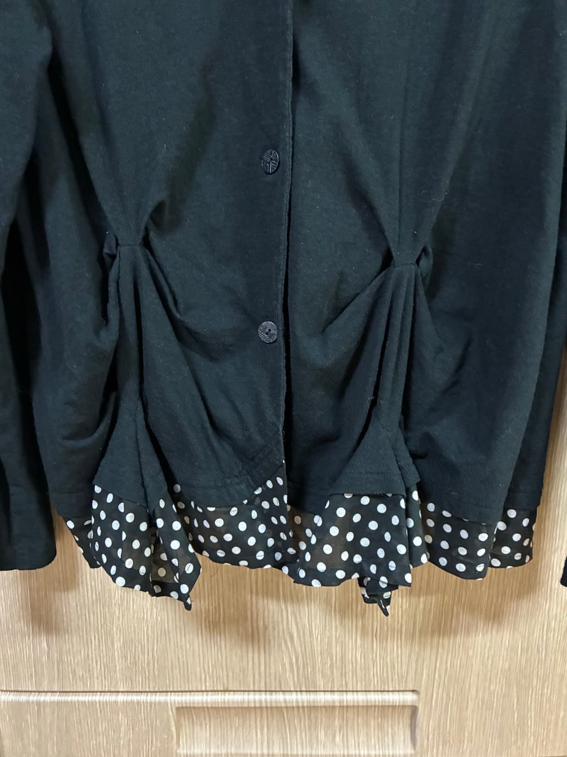 블랙 도트 가디건 상품이미지2