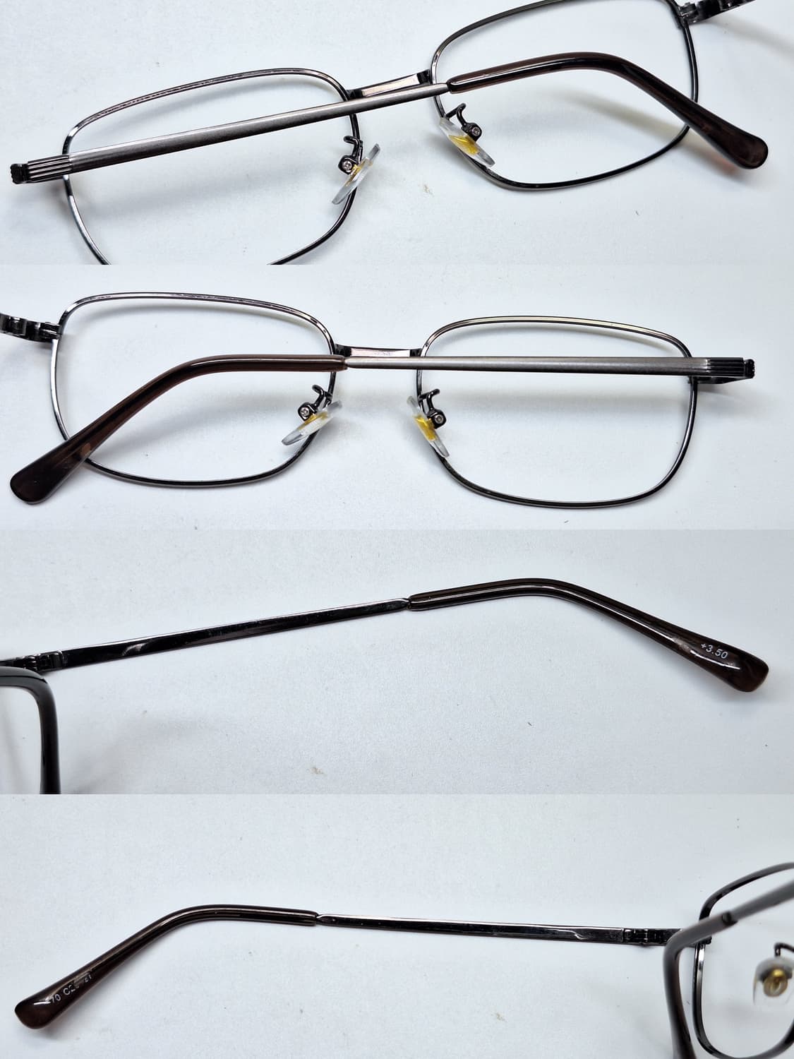 00s 일본 빈티지/ 건메탈 스퀘어 메탈 안경테 레트로 클래식 수입 패션 상품이미지9