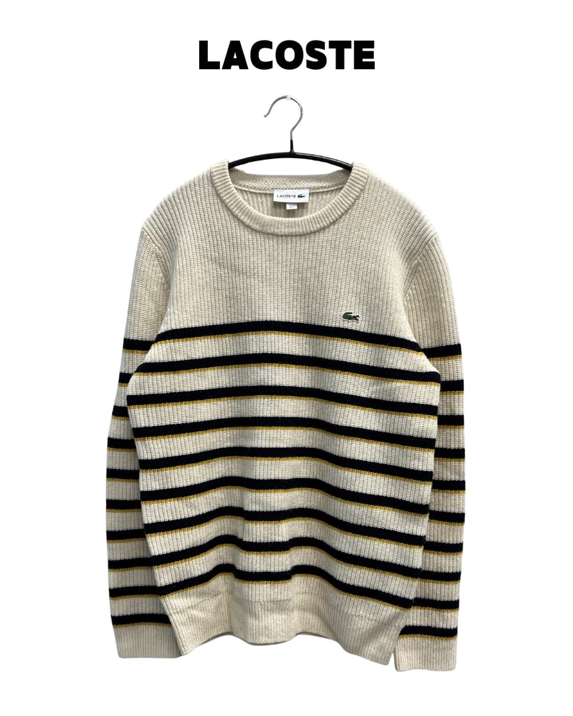 (3) 라코스테 울 스트라이프 라운드 니트 상품이미지1