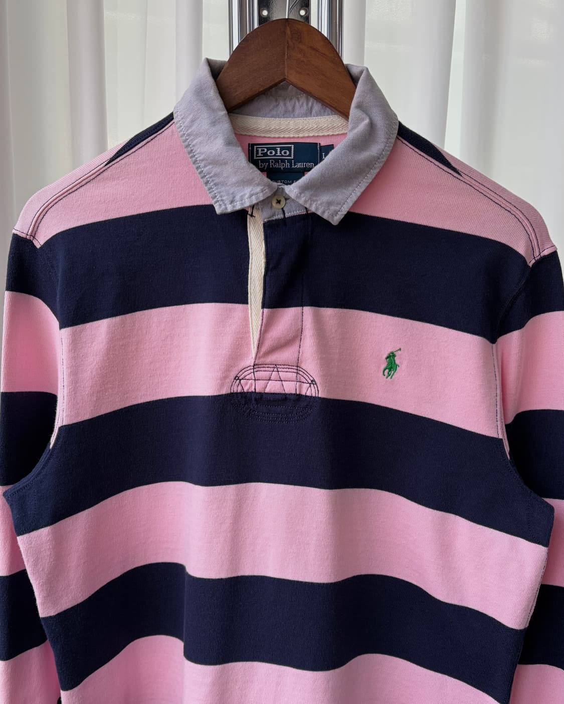 [L]폴로 랄프로렌 스트라이프 단가라 럭비 티셔츠 상품이미지3