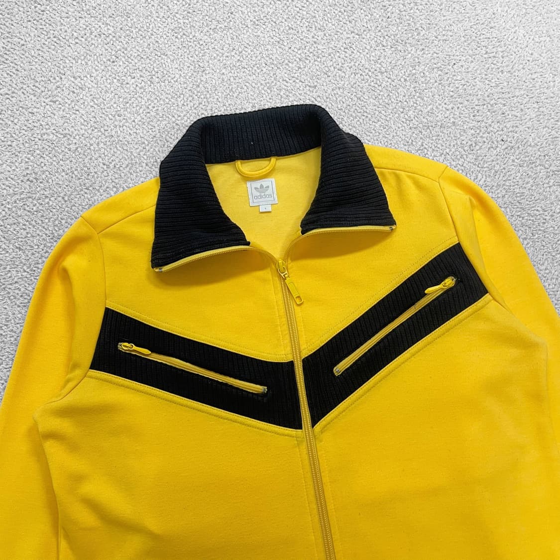 아디다스 재팬 투 포켓 트랙탑 져지 옐로우 블랙 상품이미지2