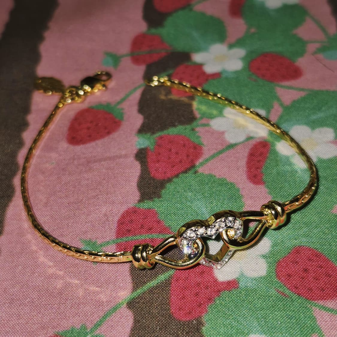 90s 꾸레쥬 하트 파베 스네이크 체인 팔찌 상품이미지6