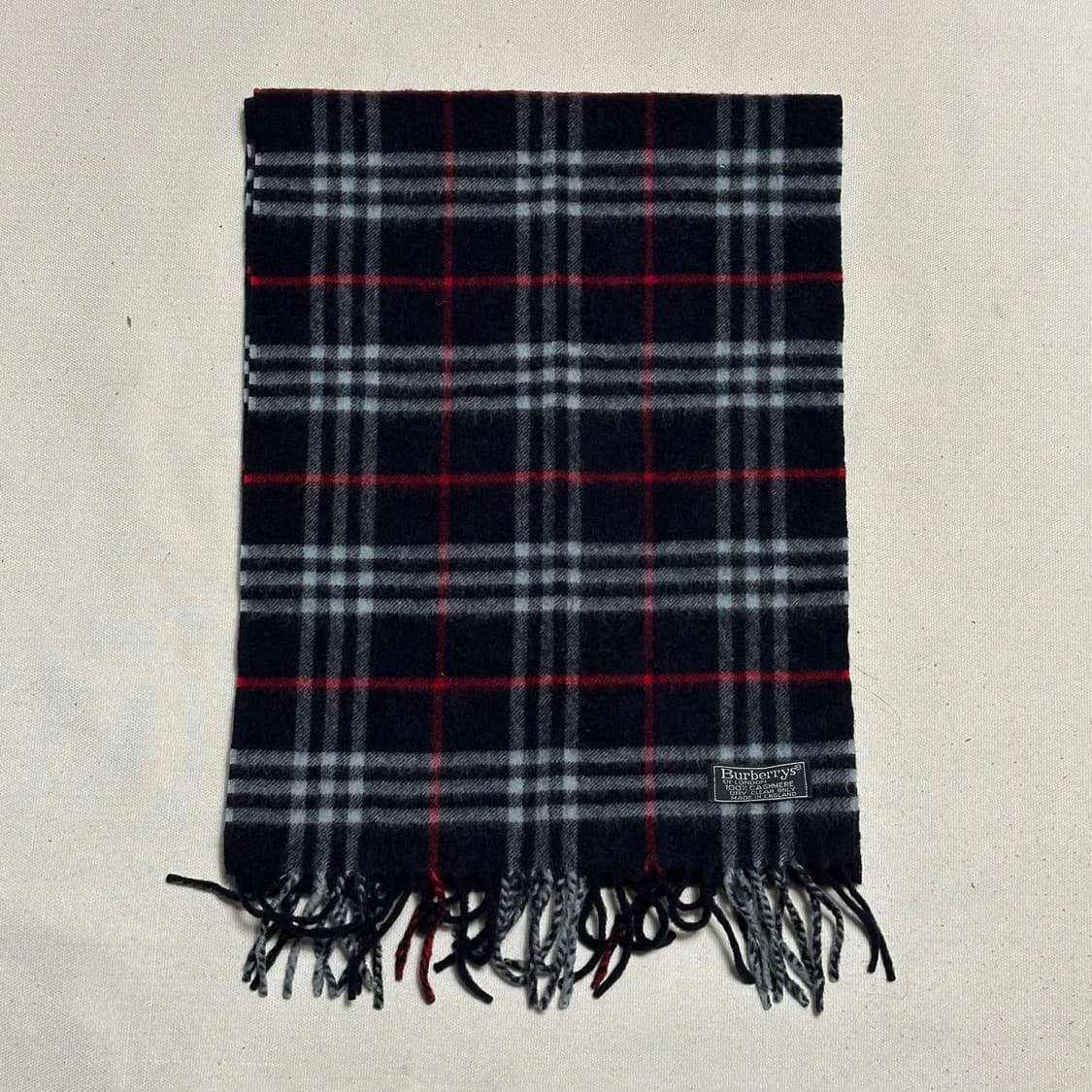 OS 버버리 네이비 캐시미어 머플러 상품이미지2