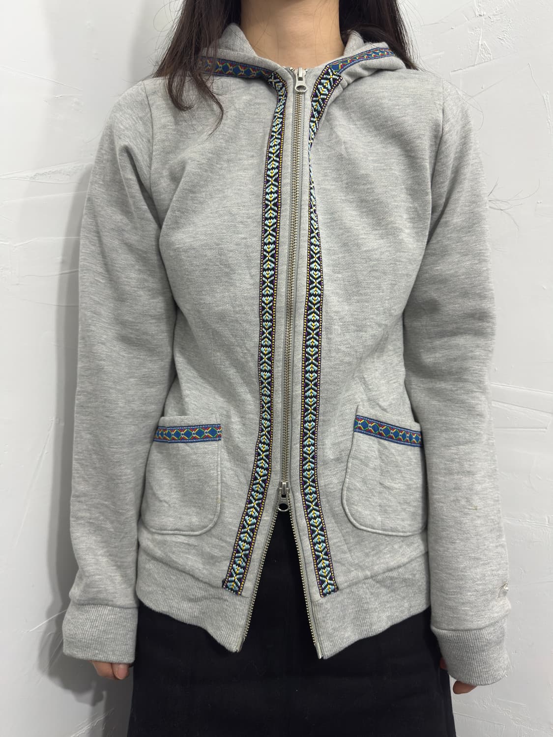 rusty design hood twoway zipup 상품이미지1