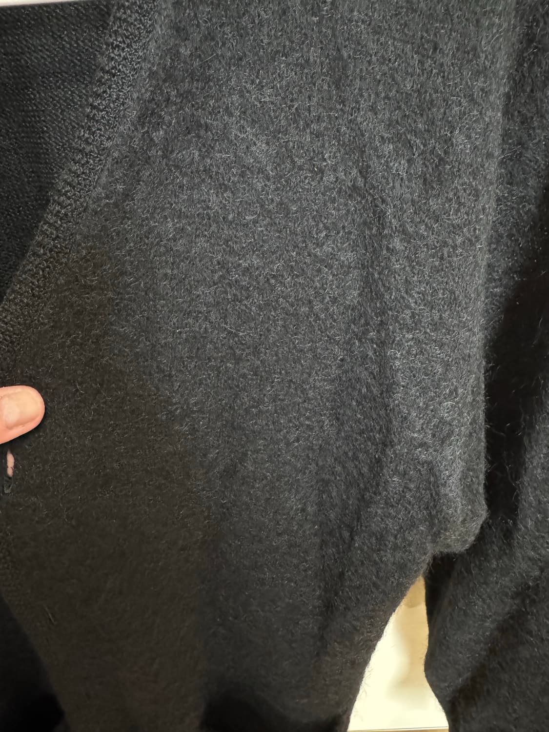 [M] 와코마리아 모헤어 가디건 블랙 상품이미지4