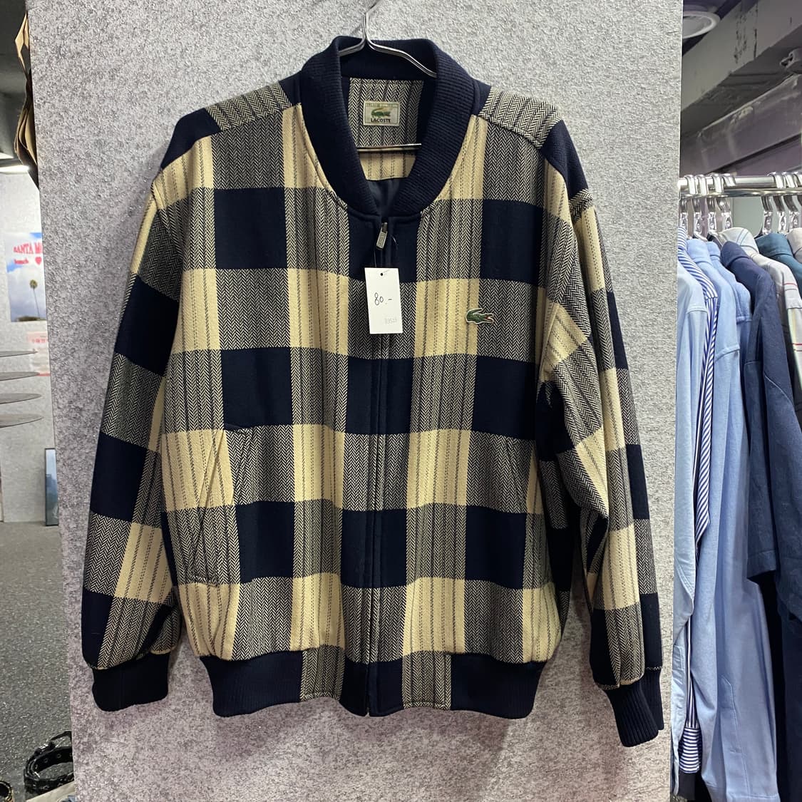 라코스테 울 체크 블루종 자켓 B3523 상품이미지2