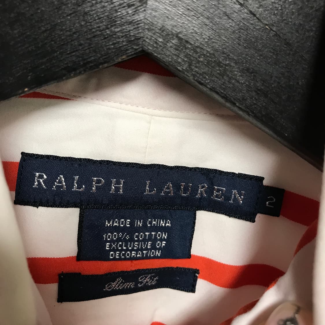 폴로 랄프로렌 스트라이프 셔츠 오렌지 2(W) 상품이미지4