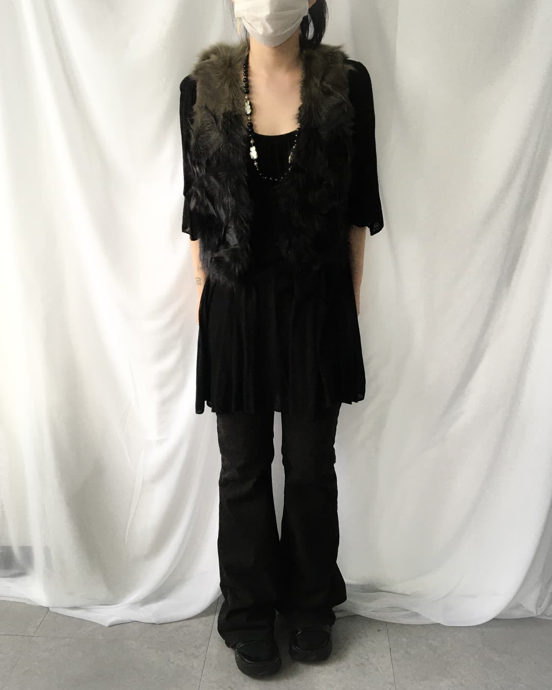 Fox fur vest 상품이미지6