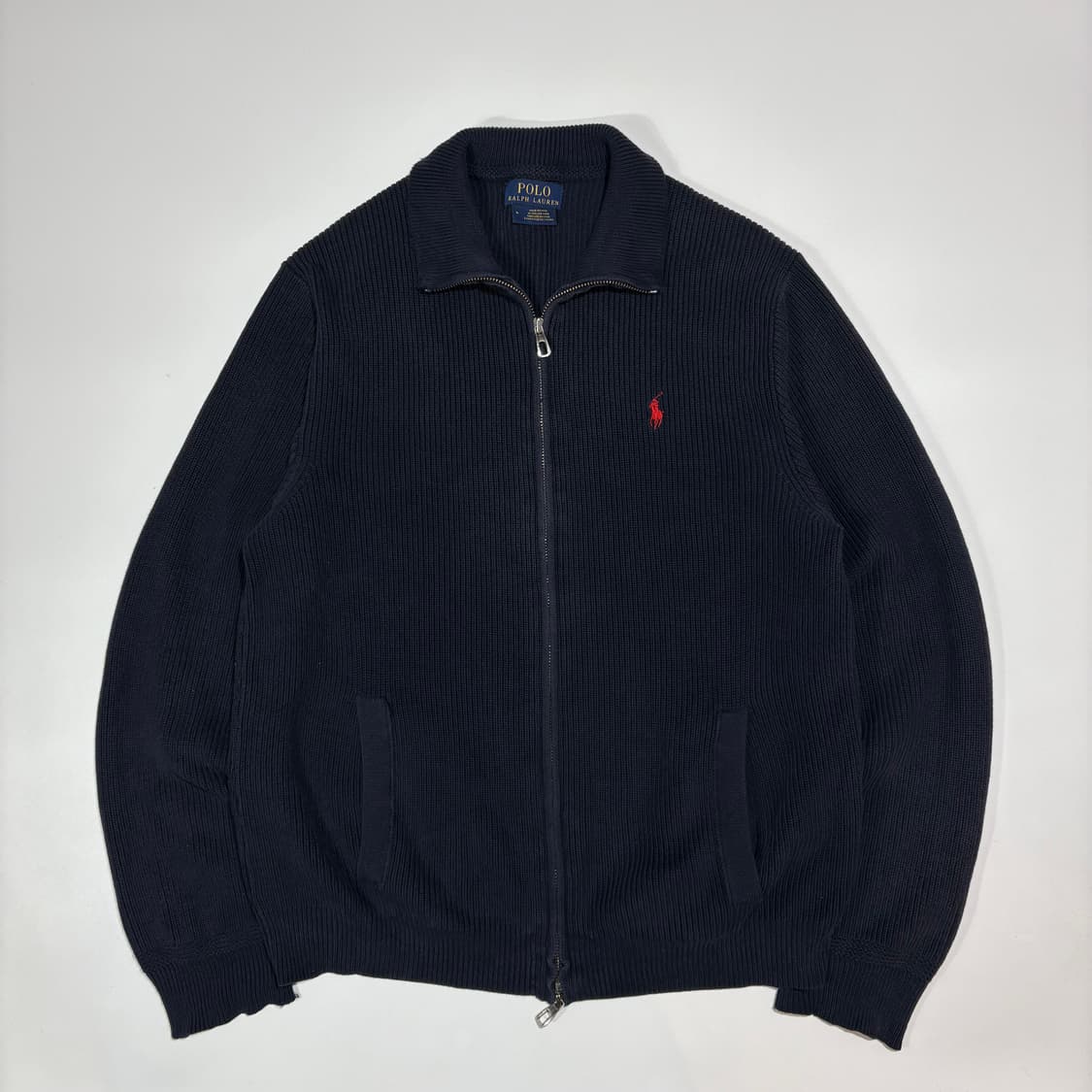 폴로 랄프로렌 블랙 투웨이 니트 집업 상품이미지1