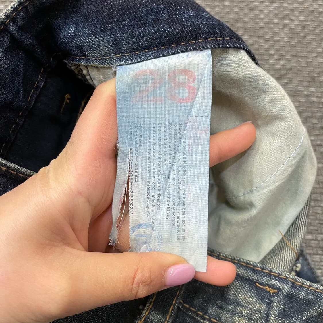 (28) 빈티지 진청 워싱 데님 미디 스커트 상품이미지6