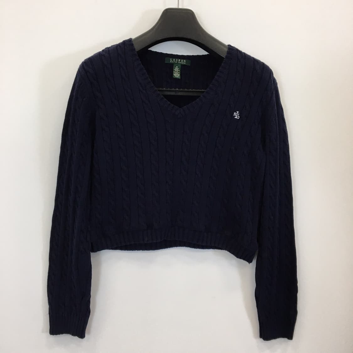 폴로 랄프로렌 케이블 크롭니트 M 상품이미지1