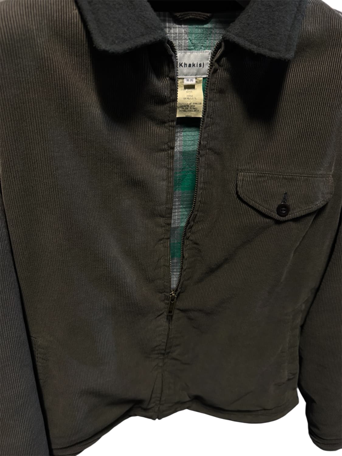 카키스 코듀로이 스윙자켓 다크올리브 상품이미지3
