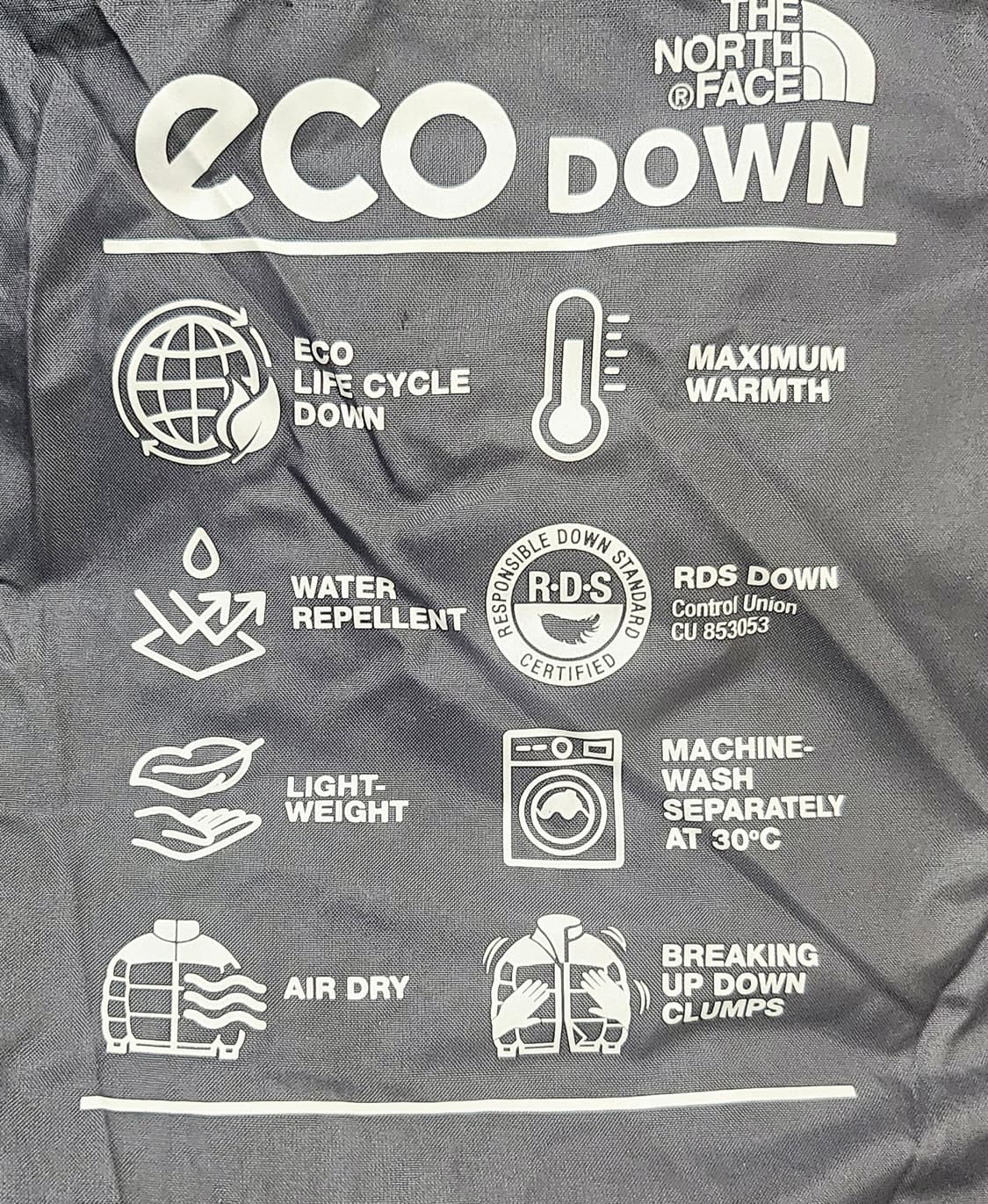 (105~110)XL ☆우주매물☆노스페이스 에코 RDS[블랙]덕다운롱패딩 상품이미지4