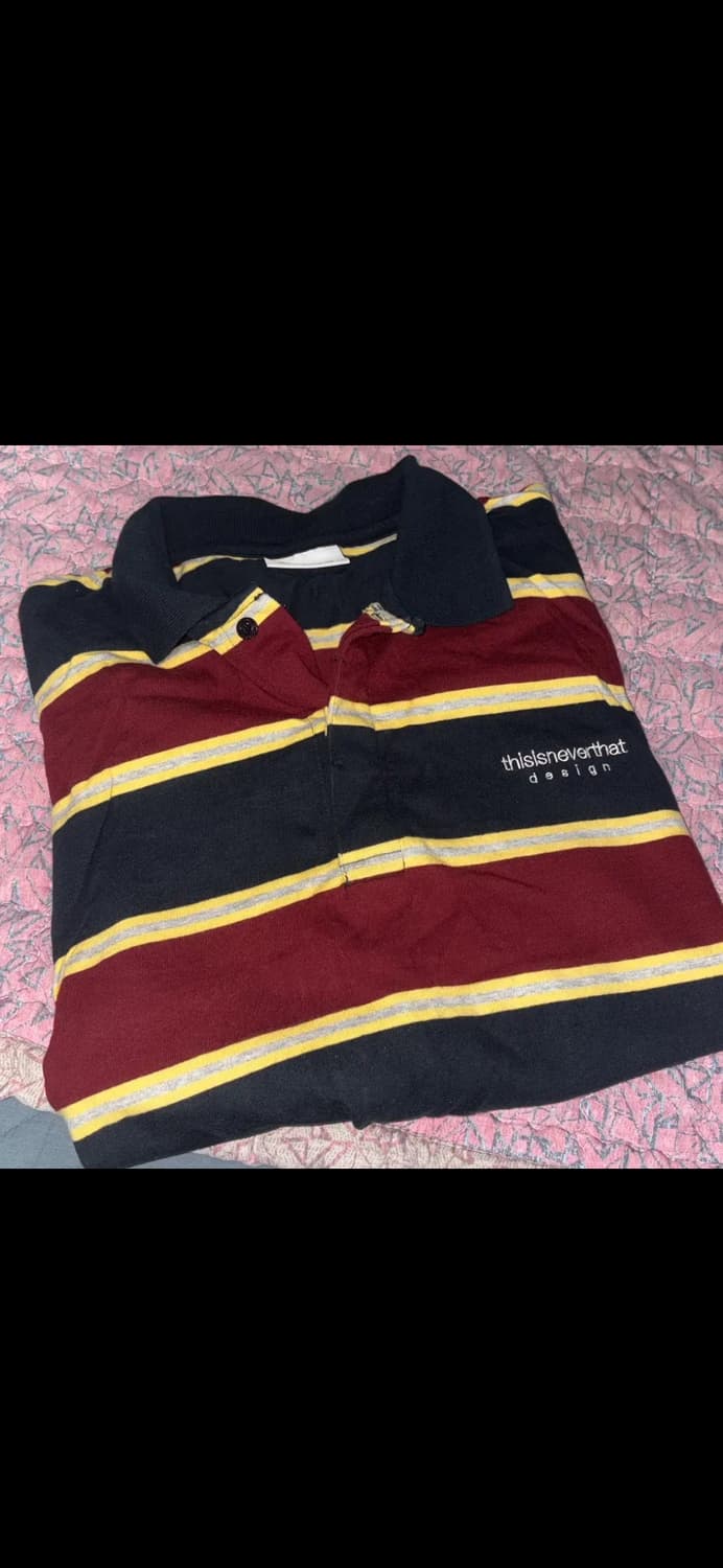 디스이즈네버댓 스트라이프 럭비 긴팔 티셔츠 상품이미지4