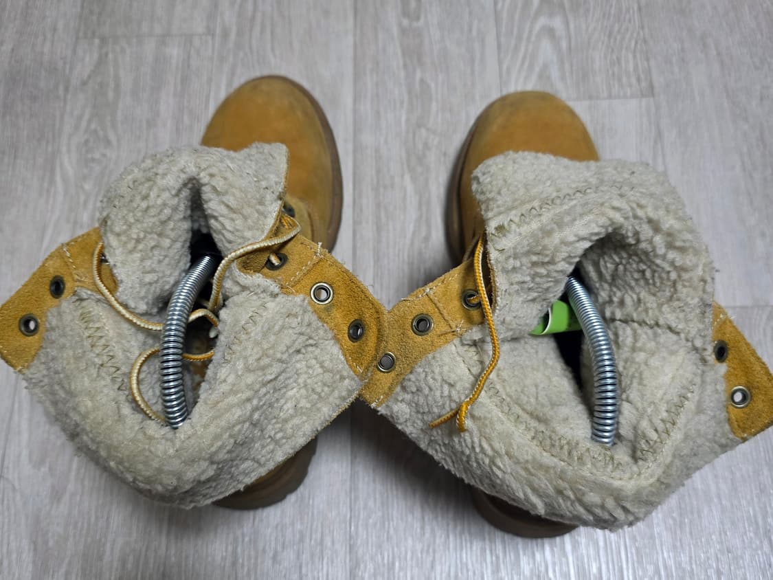 팀버랜드 옐로우 플리스 털 안감 롤탑 부츠 240 상품이미지6