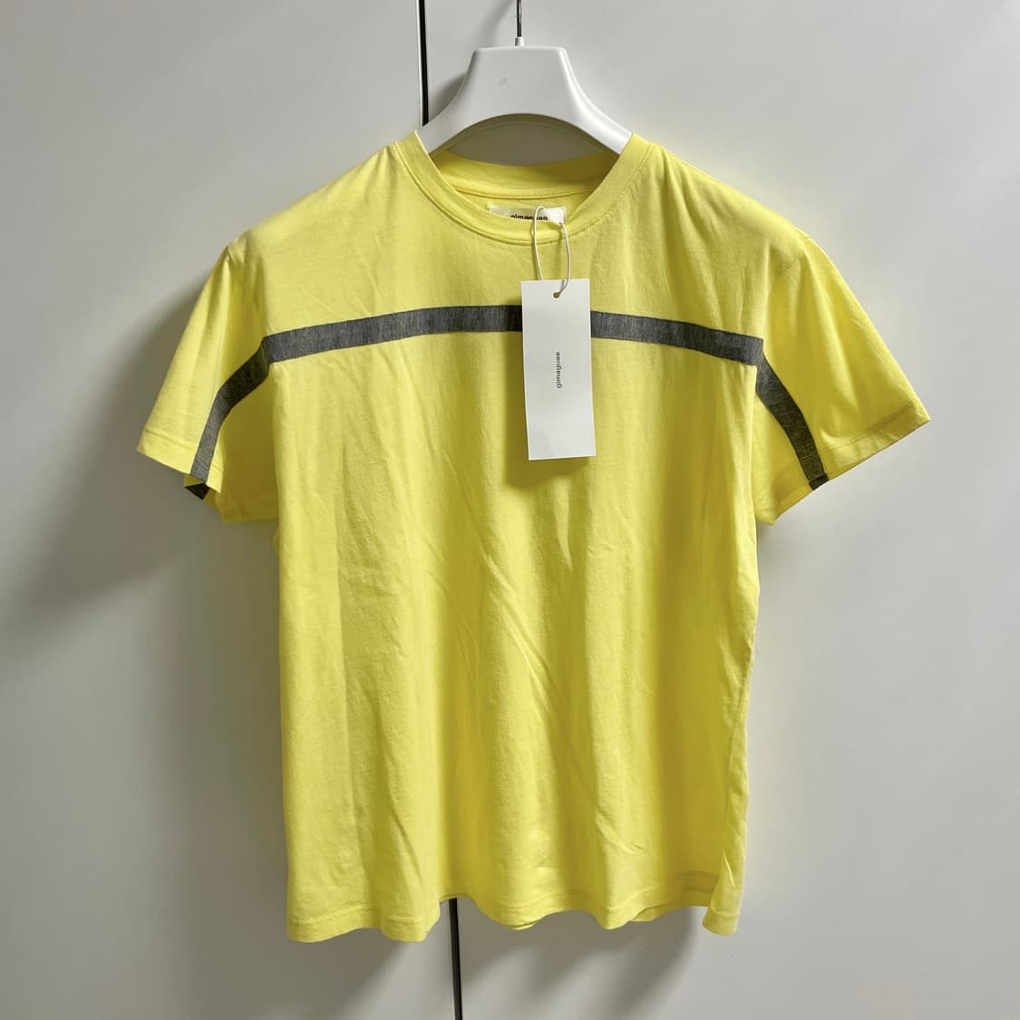 [XS,S,M]기마구아스 Thomas 라인 티셔츠/옐로우 상품이미지2